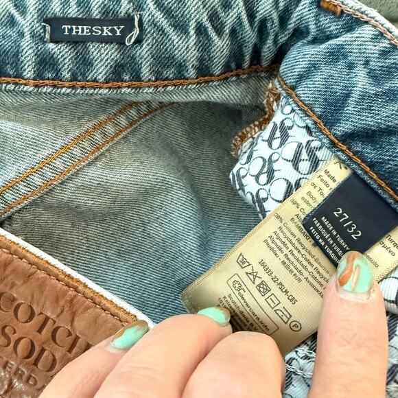 SCOTCH & SODA The Sky Straight Leg Light Blue Jeans High Rise Denim 27/32 - Picture 5 of 6